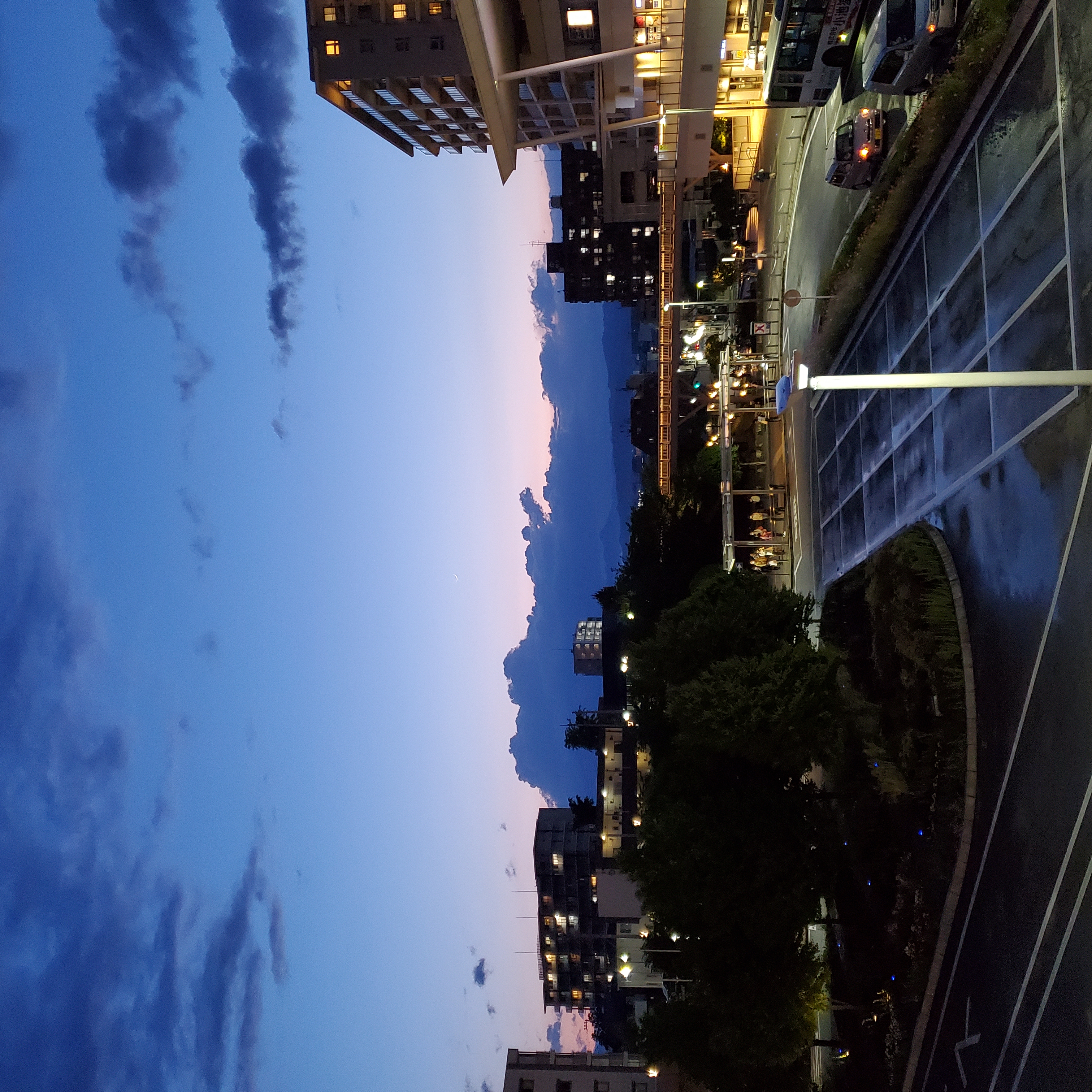 西武新宿線「狭山市」駅からの夕日